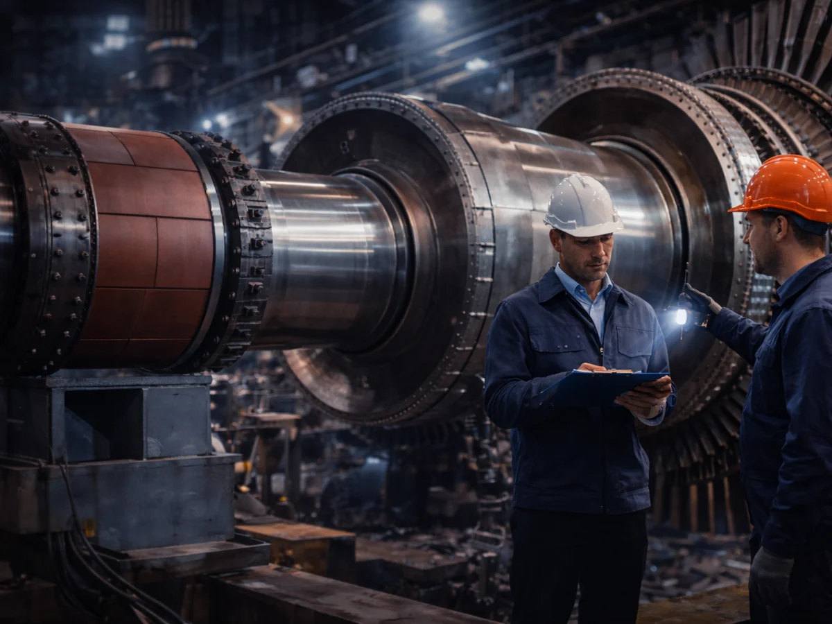 Steam turbine internals and workshop inspection