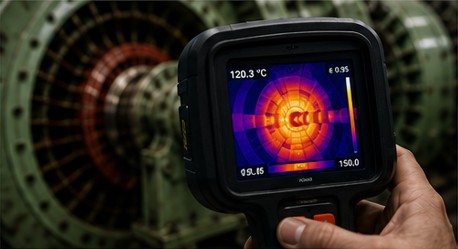 Generatorlager med temperaturövervakning för diagnostik av förhöjda temperaturer
